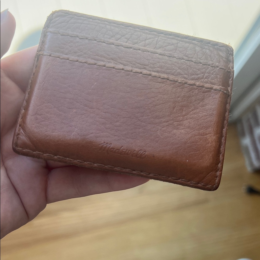 Madewell Tan Leather Card Holder